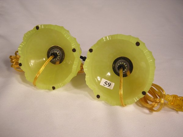 Samples: two Jonquil Hobnail 3604 boudoir lamp base - 2
