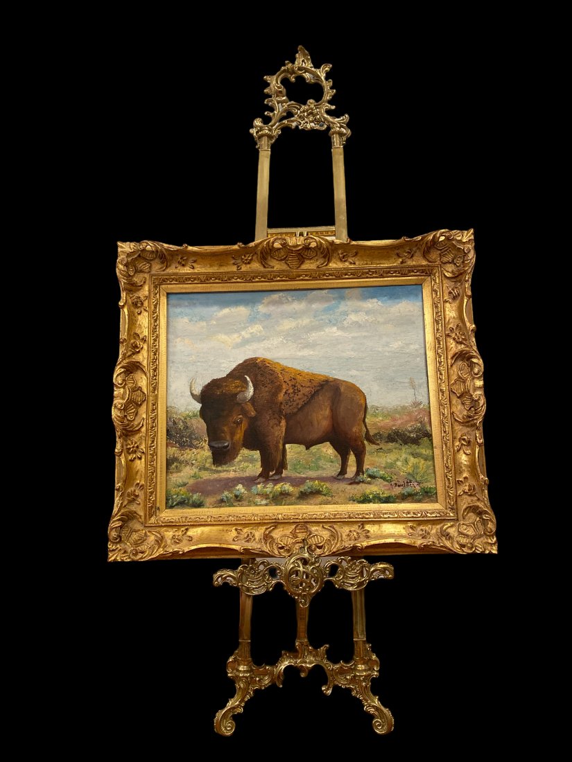 Bison Oil Painting by A. Boutden (1 of 5)