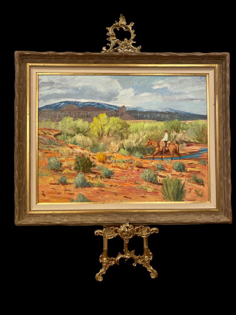 Large Western Oil Painting (1 of 3)