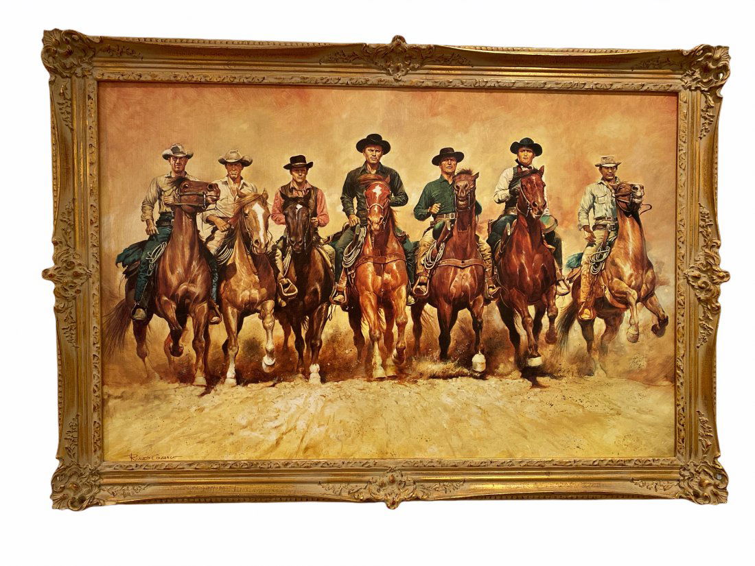 The Magnificent Seven -Oil On Canvas - Renato Cavaro (1 of 4)