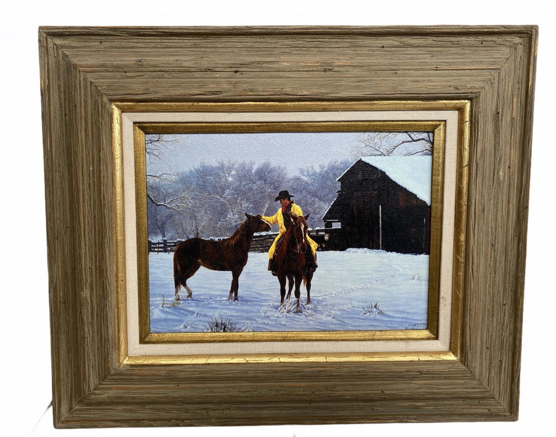 Tim Cox Limited Edition Cowboy Rep.Oil Painting (1 of 4)