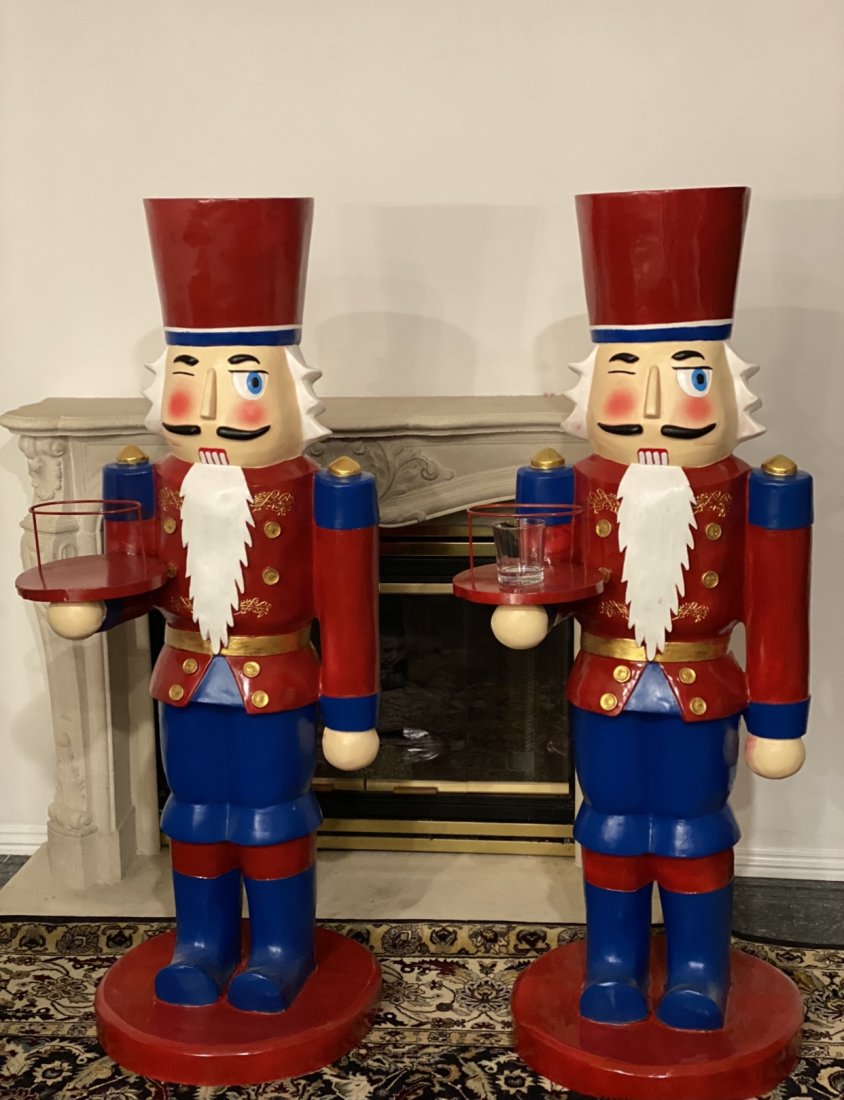 Pair of Christmas Nutcrackers: 5 ft tall