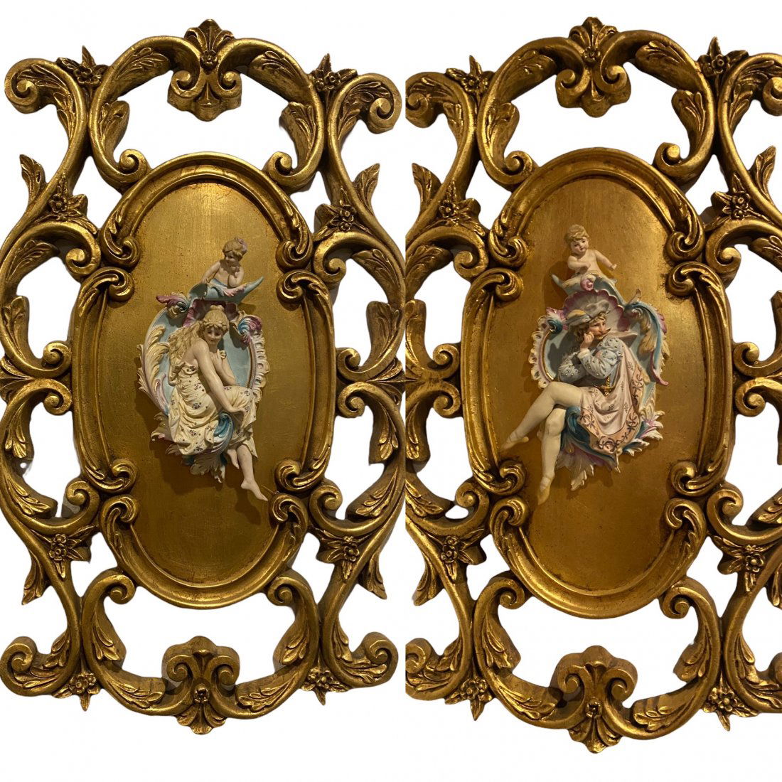 KPM Wall Porcelain Sconces: Ornate Sconces -Measurements: 3Ft x 21in