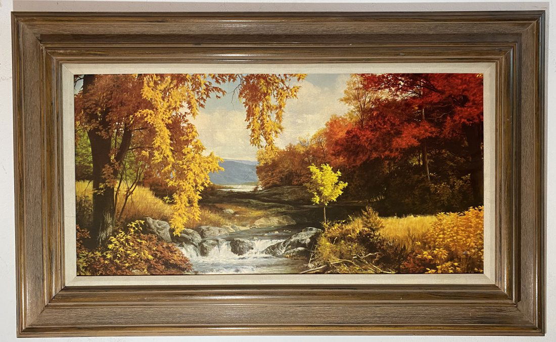 Robert Doares - Rhapsody of Fall Lithography: Framed - Measurements: 47 in L x 29 in H