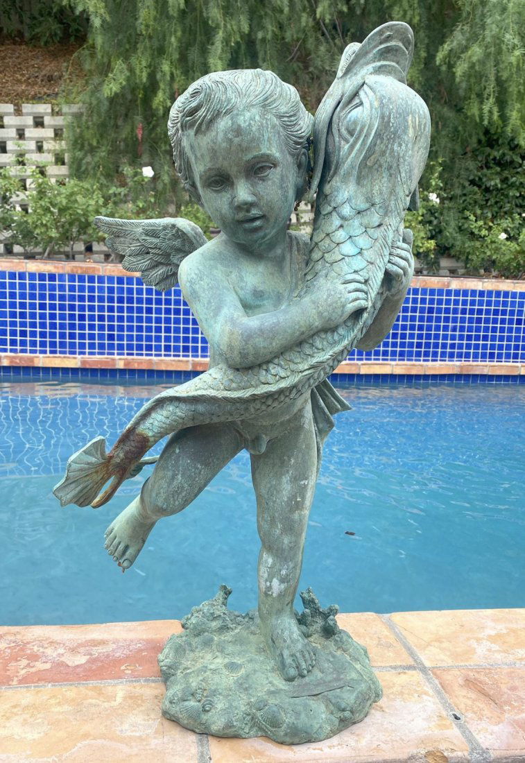 Bronze Cherub Fountain (1 of 1)