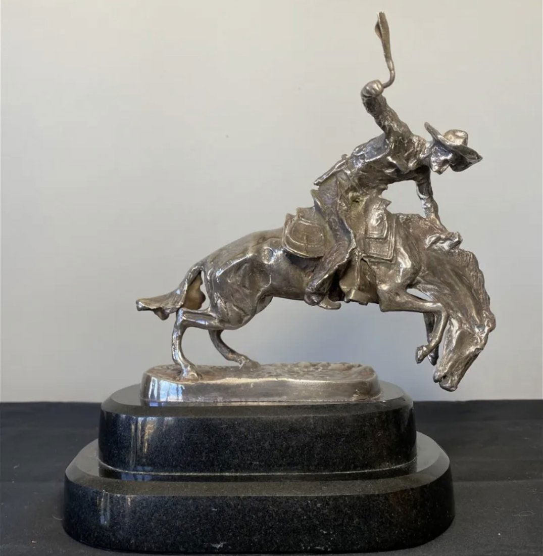 Fine Silver .999 Approx. 64 Troy Oz -Bronco Buster (1 of 4)