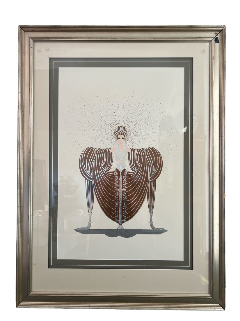 Erte - Radiance Lithograph: Measurements: 40 in H x 30 in L