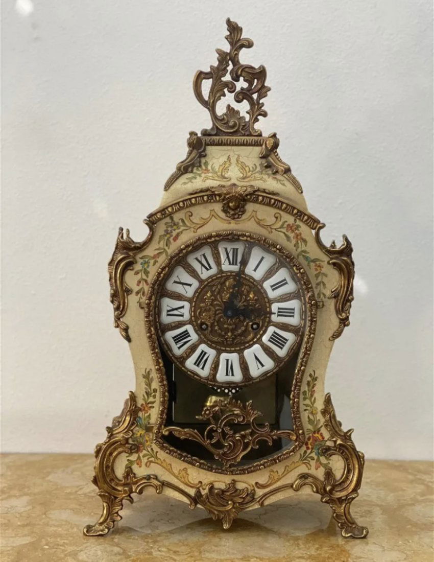 Italian Gilt Mantel Clock (1 of 6)