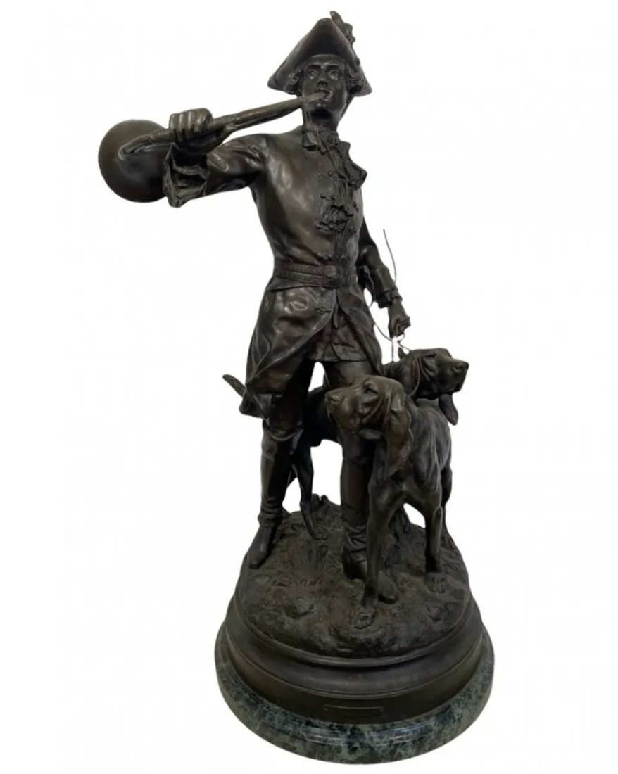 Huge Bronze Statue "Piqueur au Relais" (1 of 4)