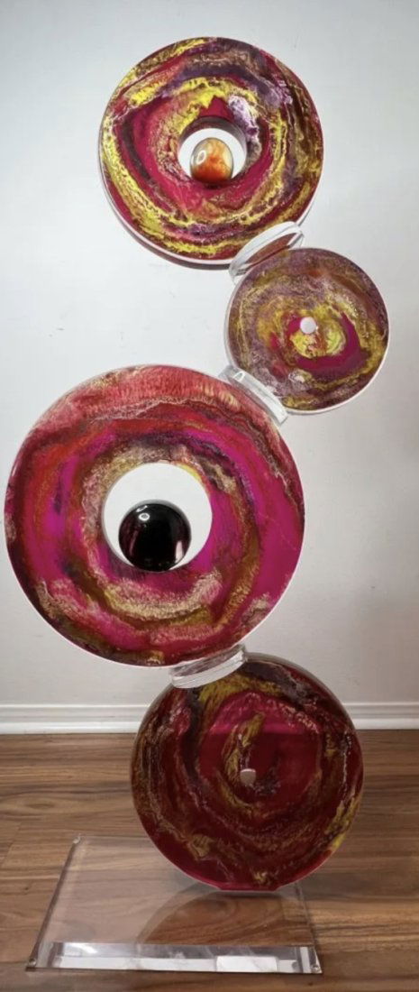 Large Modern Acrylic Sculpture (1 of 4)