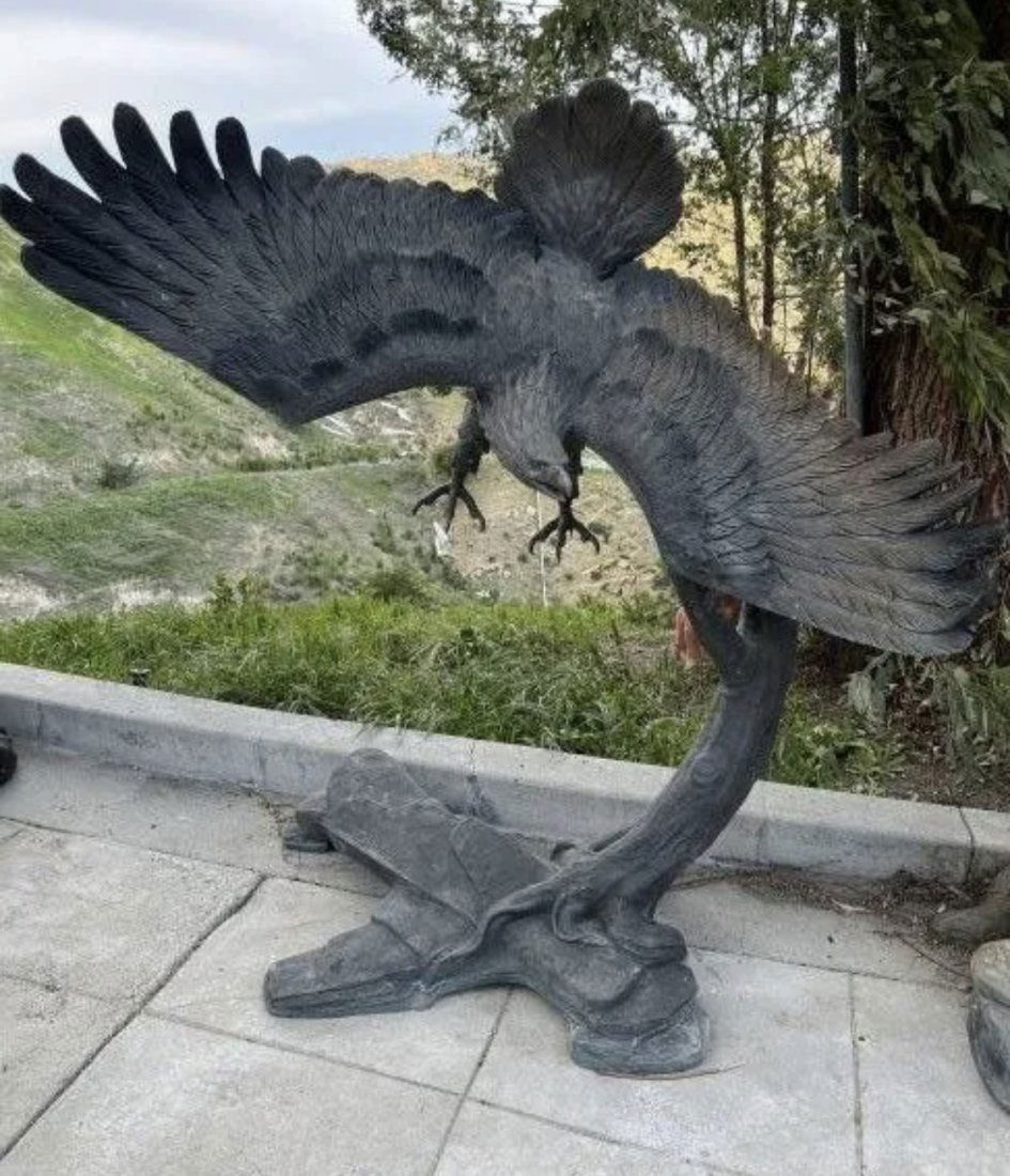 Life Size Bronze Bald Eagle Sculpture (1 of 3)