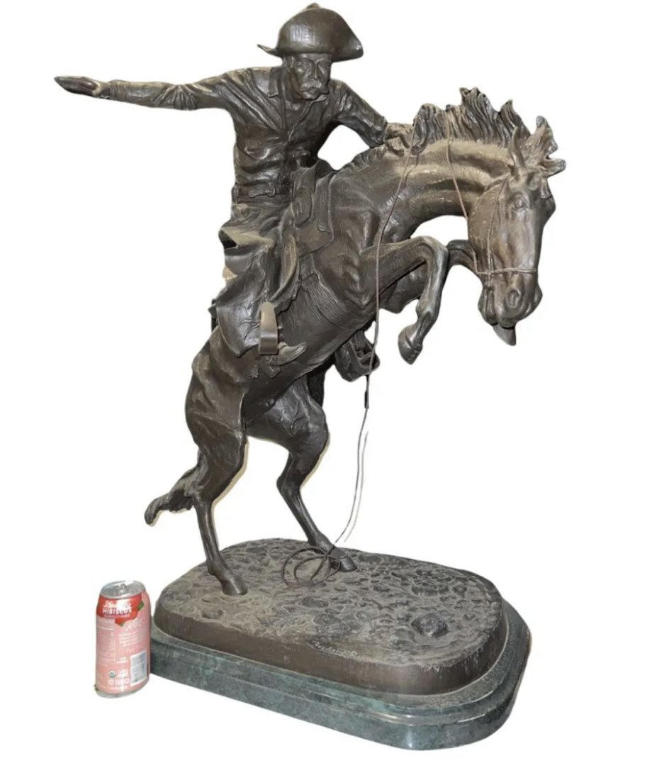 Large - The Bronco Buster Bronze Sculpture- Frederic Remington (1 of 5)