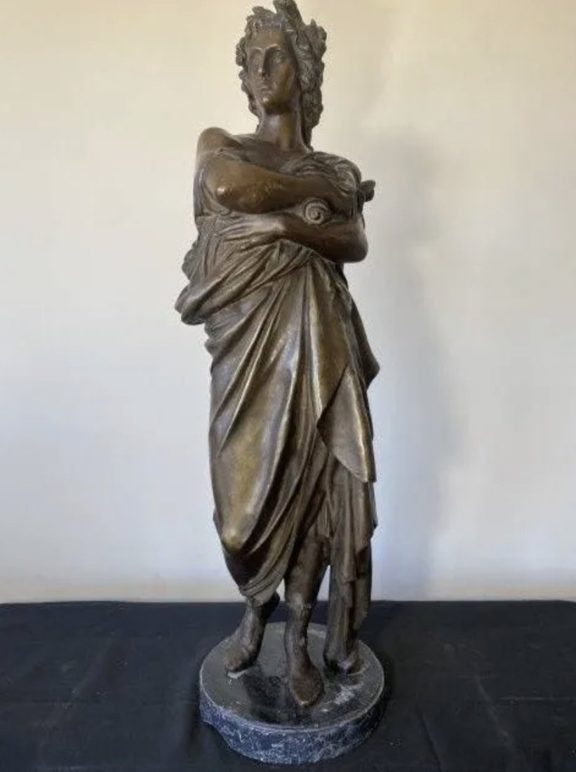 Large Bronze Statue of a Roman Scholar (1 of 3)