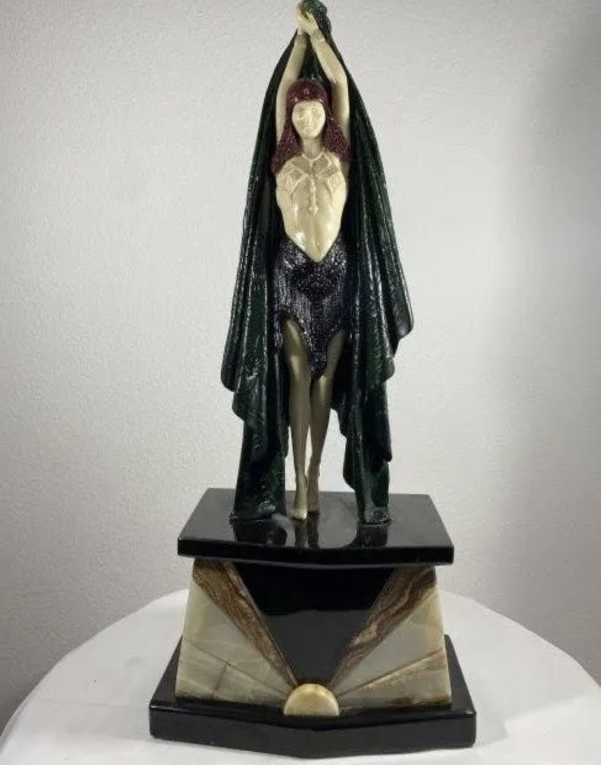 Art Deco Bronze Figurine- Antenia After D.H Chiparus (1 of 4)