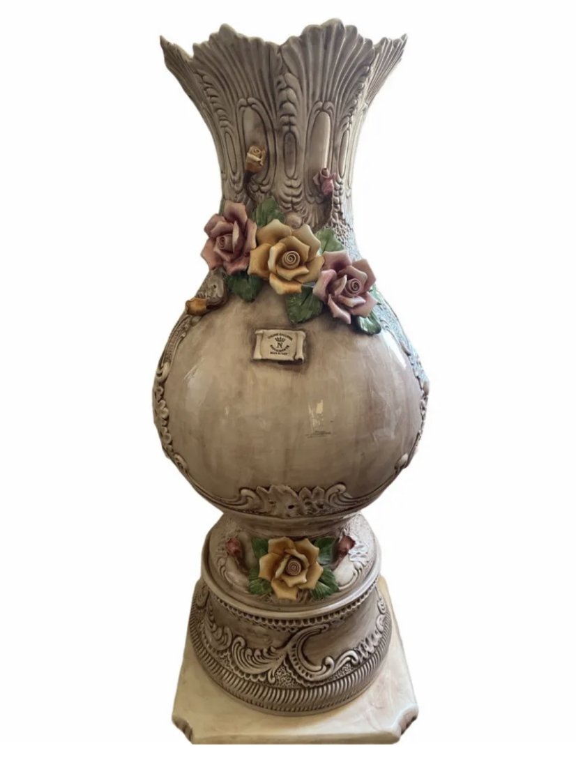 Huge Large Italian Porcelain Capodimonte Vase (1 of 2)