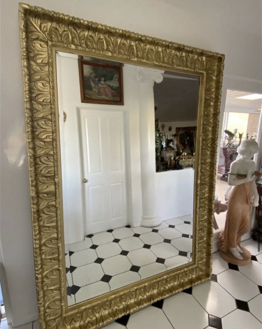 Huge Ornate Gold Mirror (1 of 3)