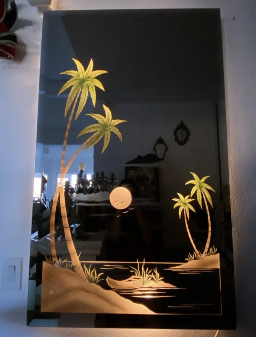Custom Made Glass Palms - Island Art Mirror (1 of 3)