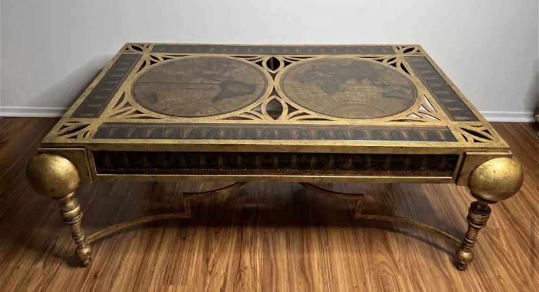 Massive World Map Custom-Made Coffee Table 1995 (1 of 5)