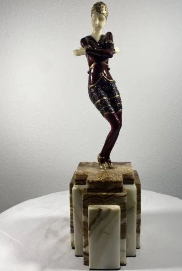 Art Deco Bronze Dancer Sculpture (1 of 4)
