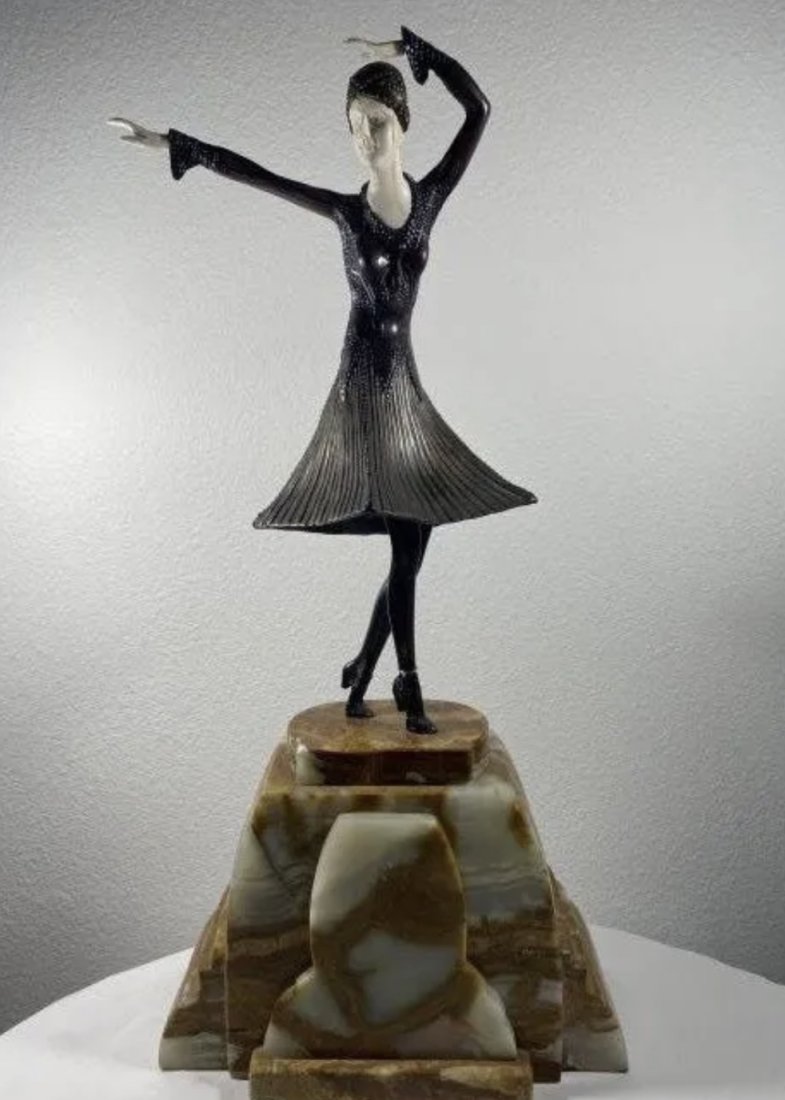 Bronze Deco Dancer Sculpture After Chiparus (1 of 5)