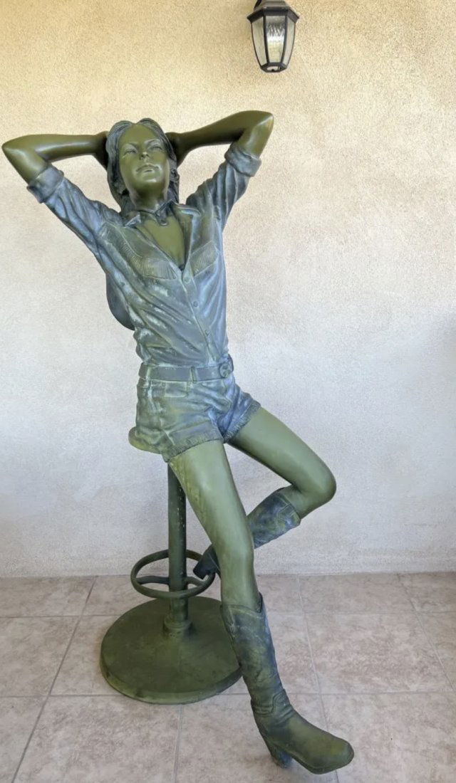 Life Size Bronze Sculpture Cowgirl (1 of 6)