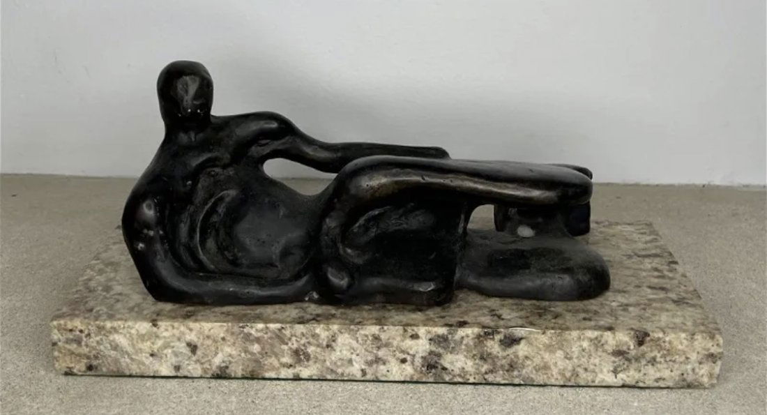 Modern Bronze Sculpture After Henry Moore (1 of 4)