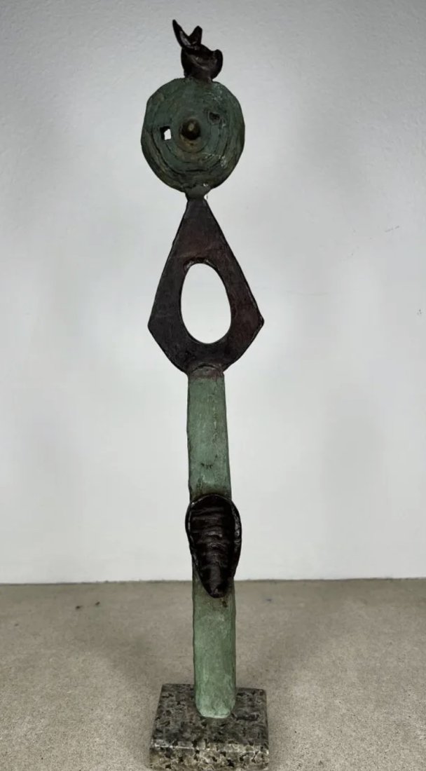 Large Modern Abstract Bronze Sculpture - After J. Miro (1 of 3)