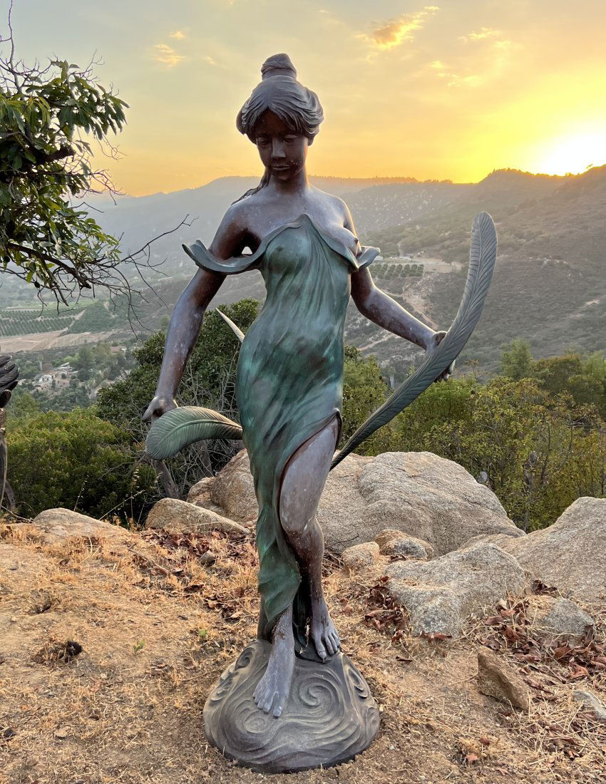 Life Size Bronze Lady Sculpture (1 of 5)