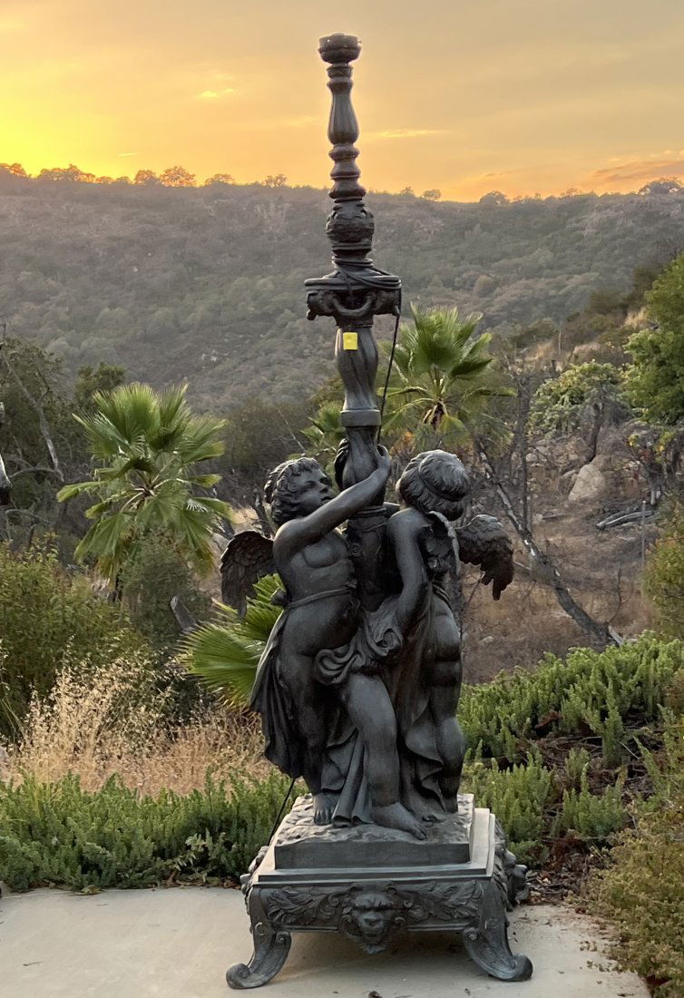 Cherubs Bronze Floor Lamp Sculpture (1 of 6)