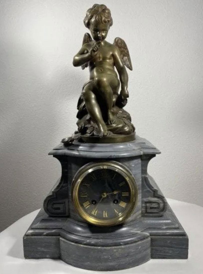 19th Century French Bronze Cherub Clock (1 of 5)