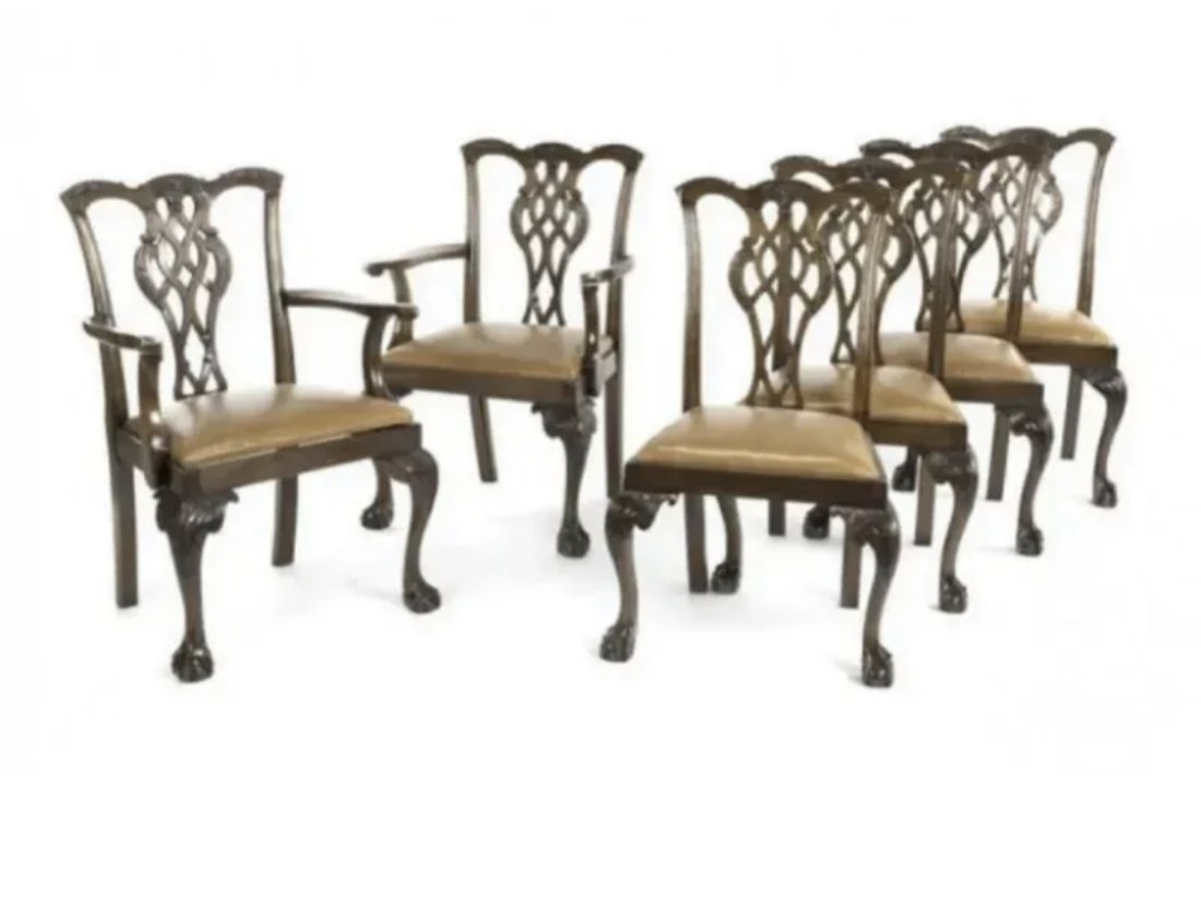 Twelve Chippendale Style Chairs (1 of 2)