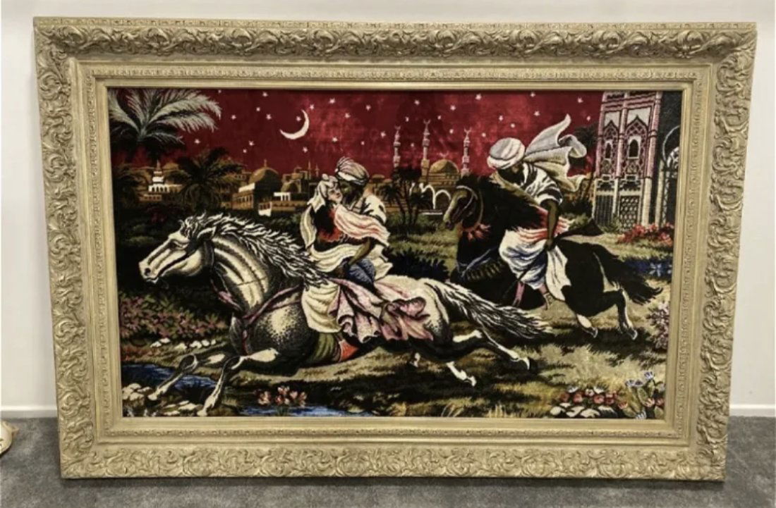 Huge Middle Eastern Tapestry Framed (1 of 2)