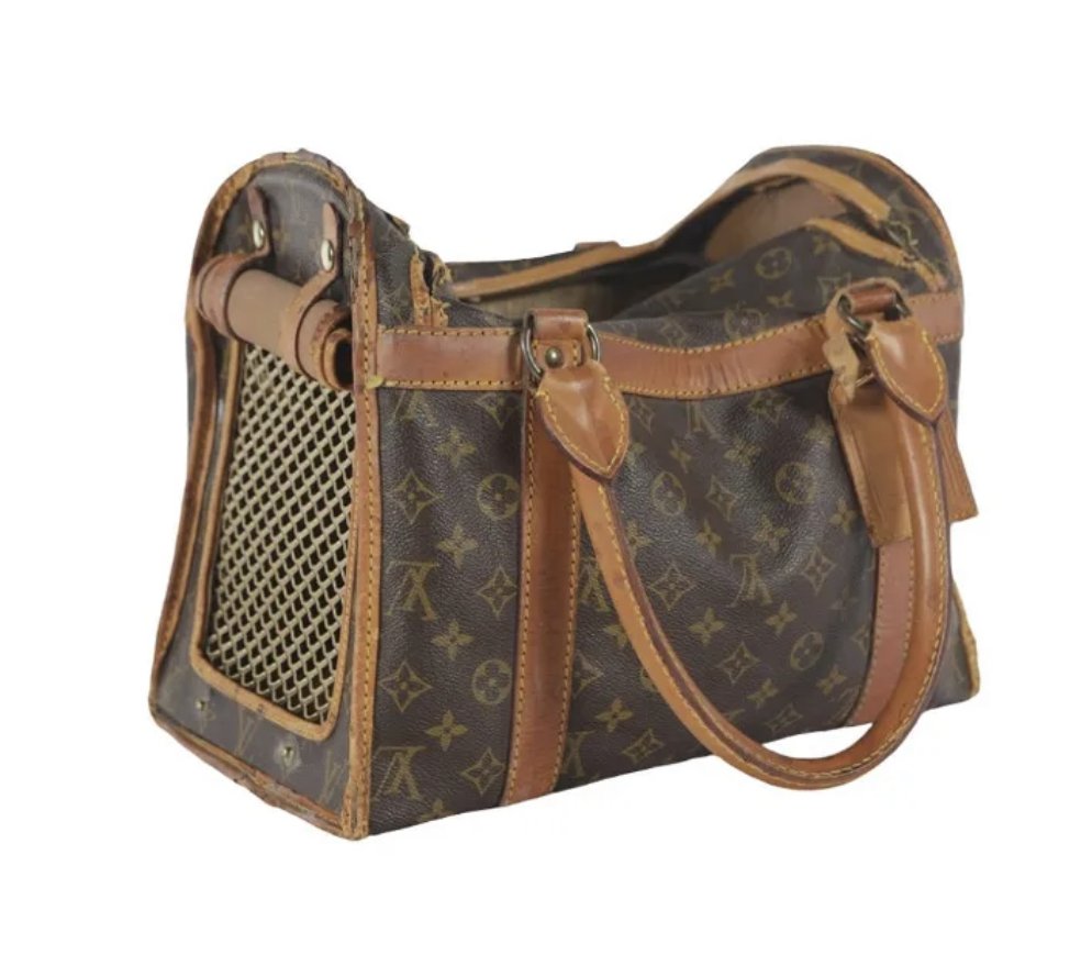 Louis Vuitton Vintage Pet Carrier Monogram Canvas Leather (1 of 4)