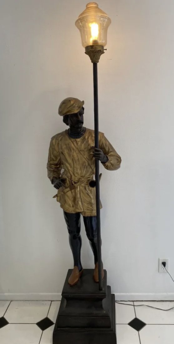 Spanish Man Bronze Floor Lamp Sculpture (1 of 4)