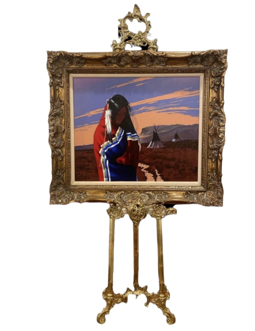 1982 Authentic Eagle Feathers - Lawrence Benjamin Porter Painting (1 of 6)