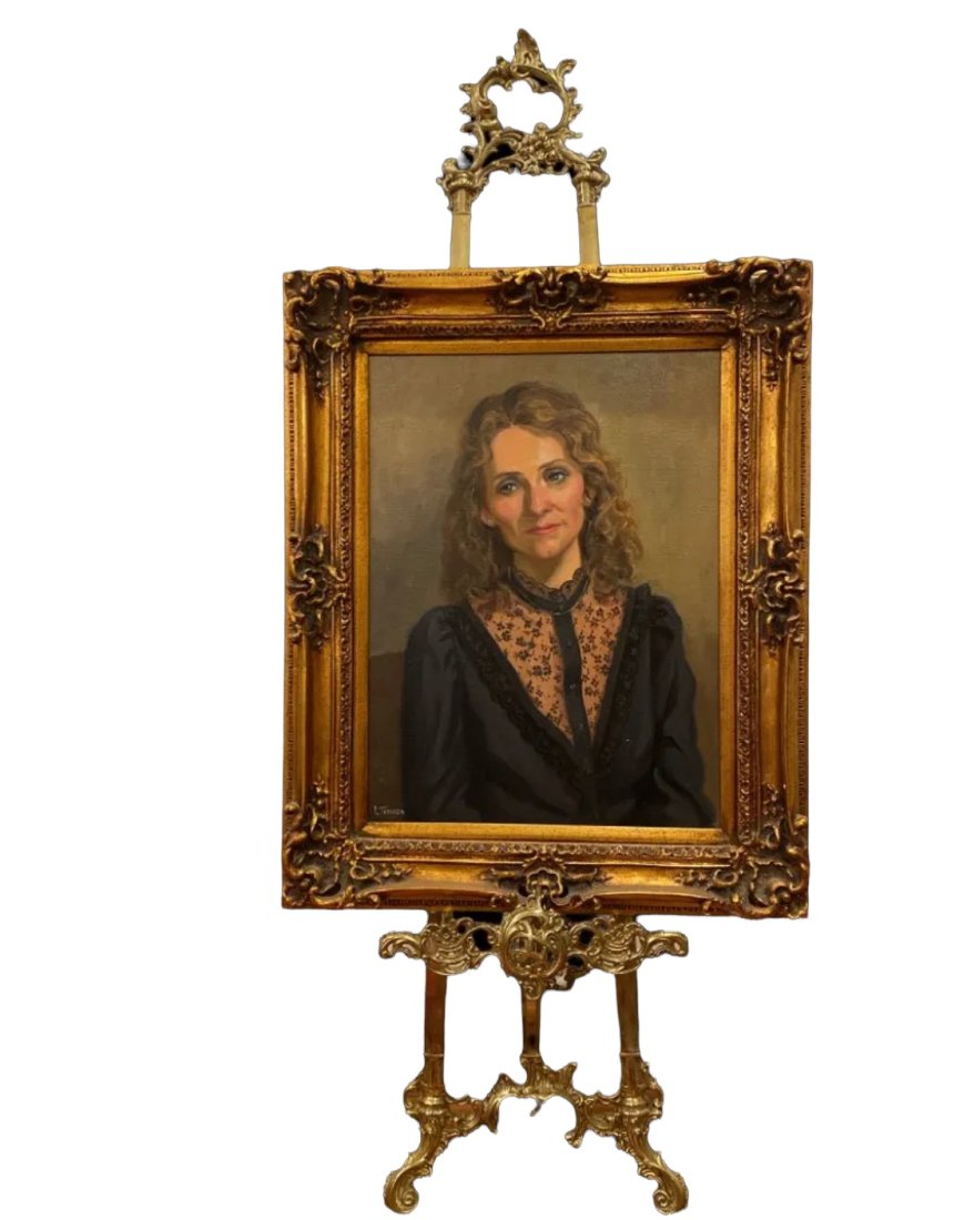 Woman Portrait Oil on Canvas Painting by L. Turner (1 of 3)