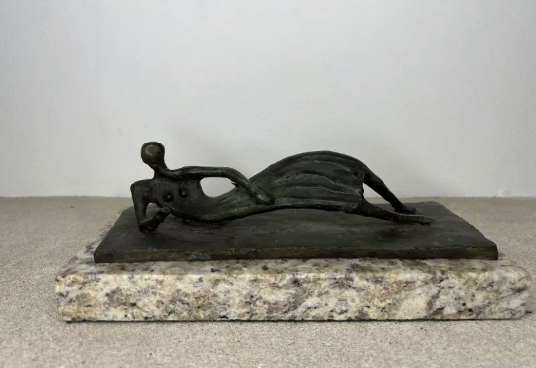 Modern Bronze Sculpture After Henry Moore (1 of 4)