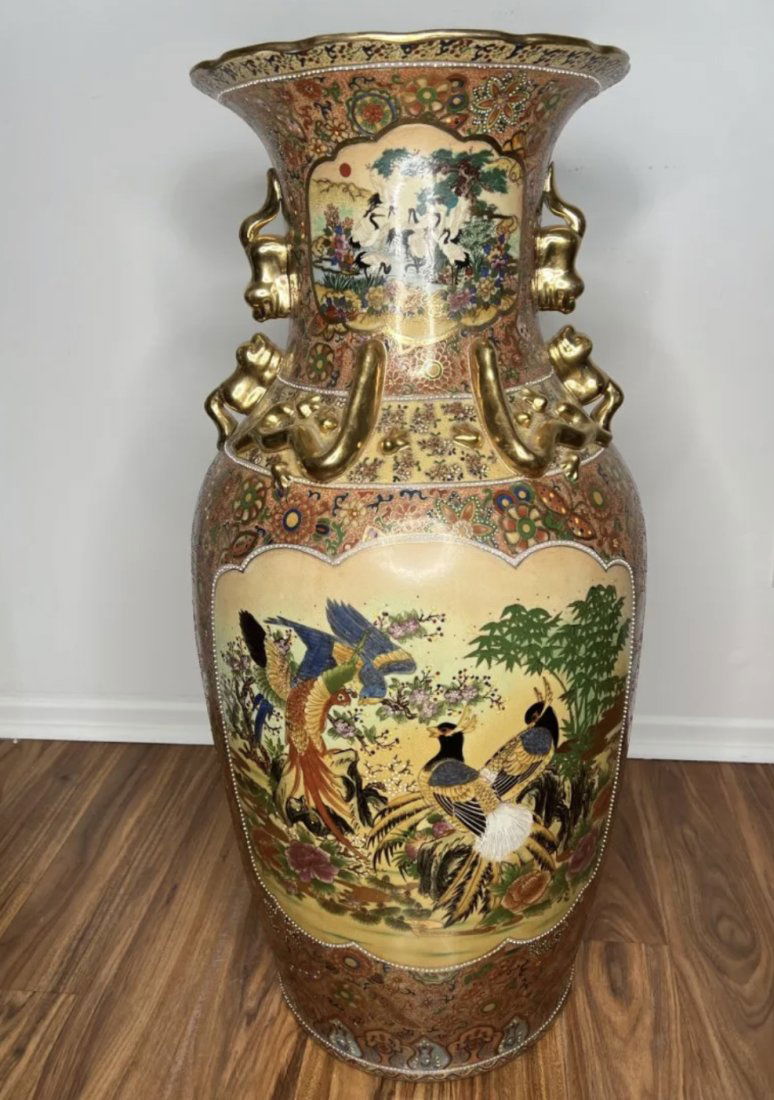 Large Porcelain Oriental Vase (1 of 2)