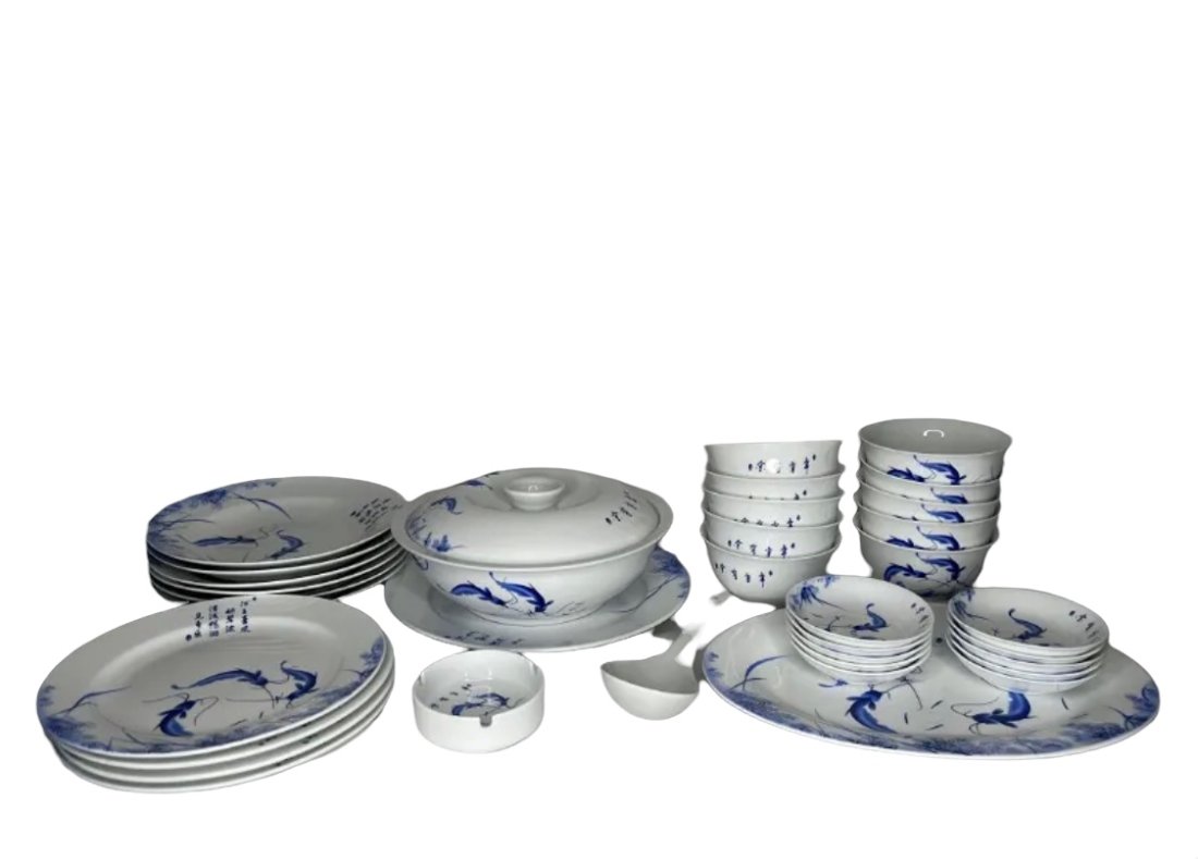 New 36 pieces Blue China Set (1 of 5)