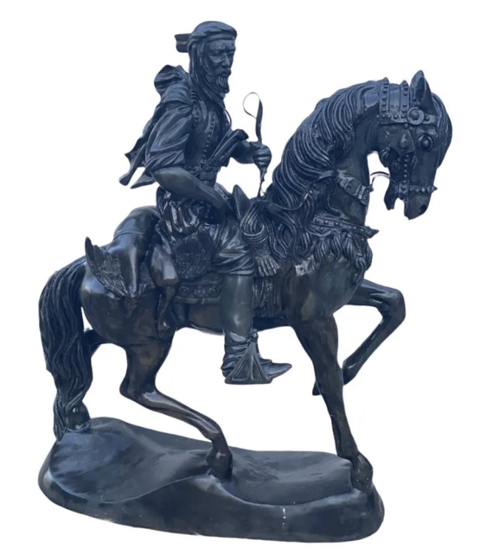 Huge Arab on a Horse Bronze Sculpture (1 of 3)