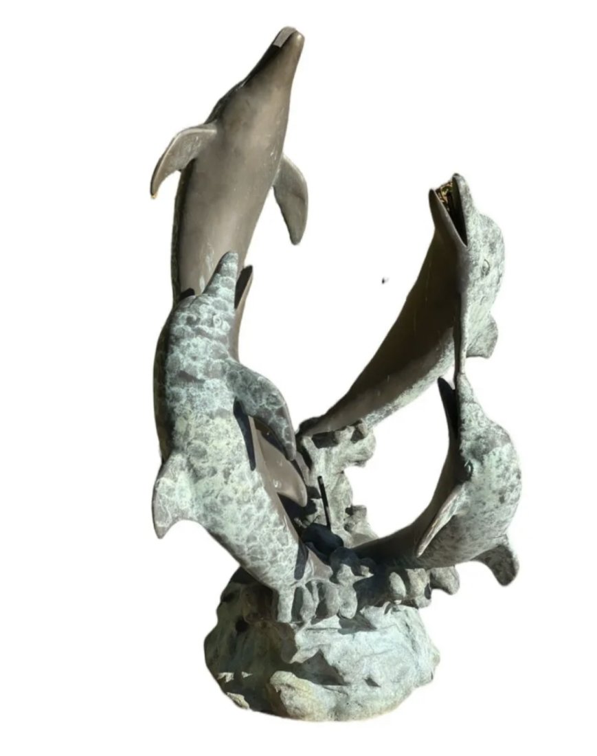 Large Dolphins Bronze Fountain Sculpture (1 of 5)
