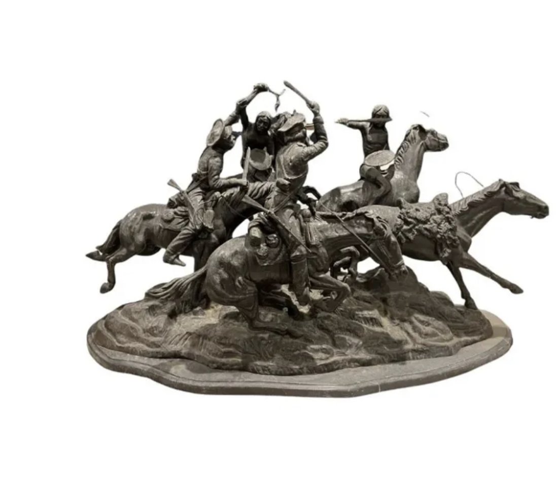 Huge Bronze Sculpture After Frederic Remington (1 of 5)