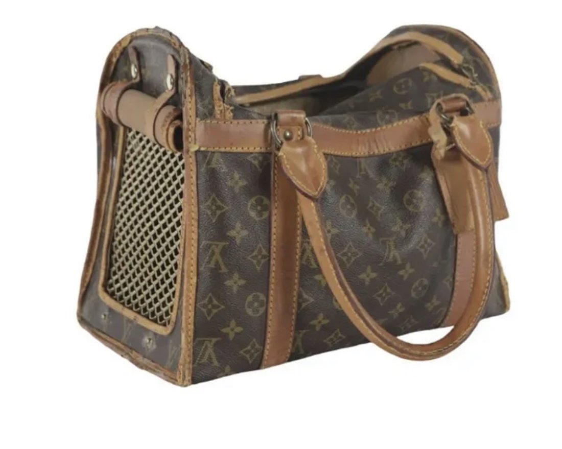 Louis Vuitton Vintage Pet Carrier Monogram Canvas Leather (1 of 4)