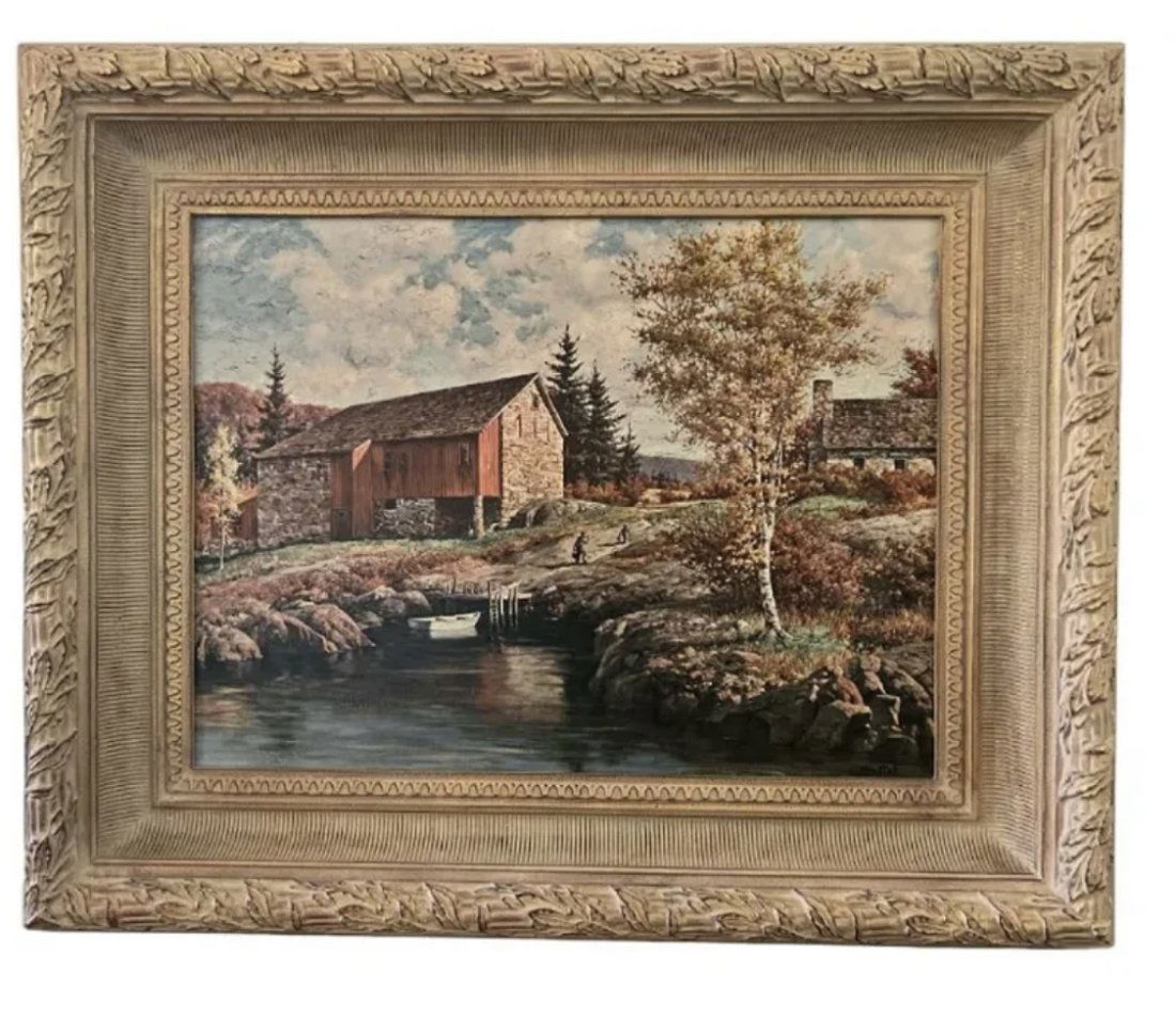 House Lake Landscape Lithograph (1 of 2)