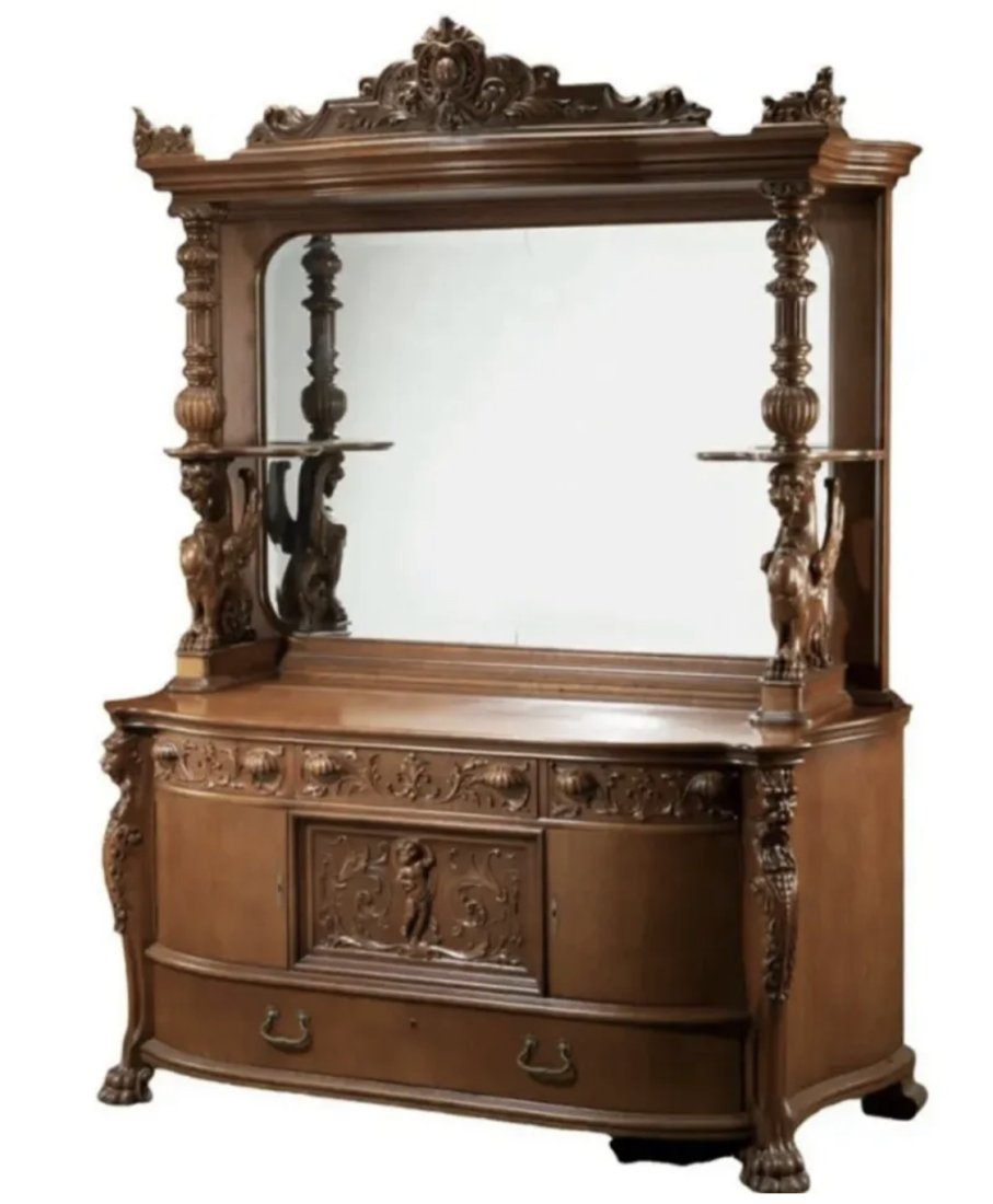 Antique French Style Oak Sideboard (1 of 4)