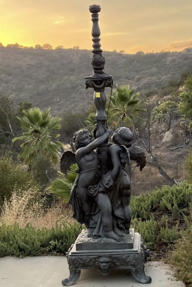 Cherubs Bronze Floor Lamp Sculpture (1 of 6)