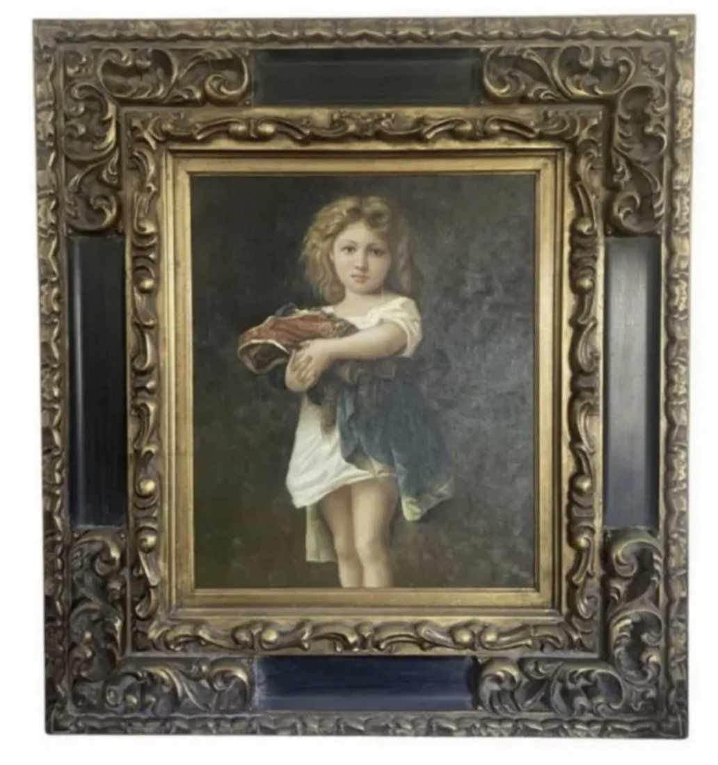 Large Girl On Canvas Framed (1 of 2)