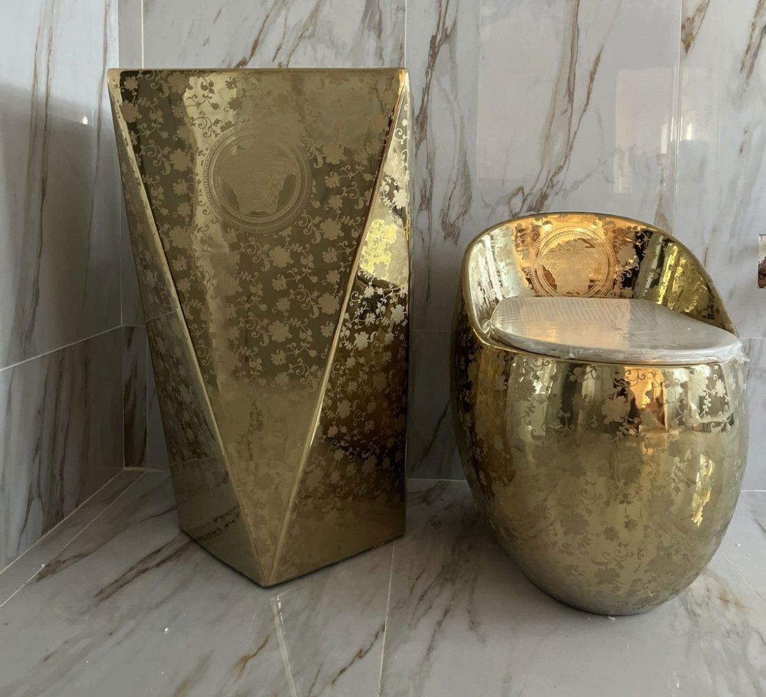New Versace Style Toilet And Basin Sink (1 of 6)