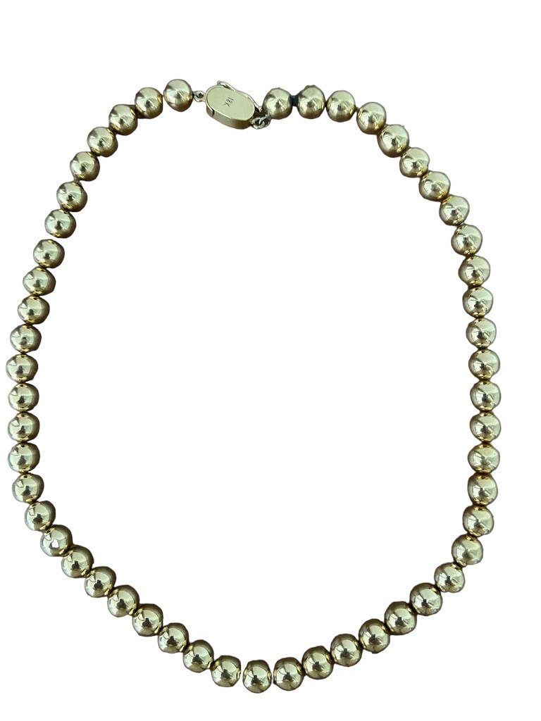 18K Gold 123.5 grams Beaded Necklace (1 of 3)
