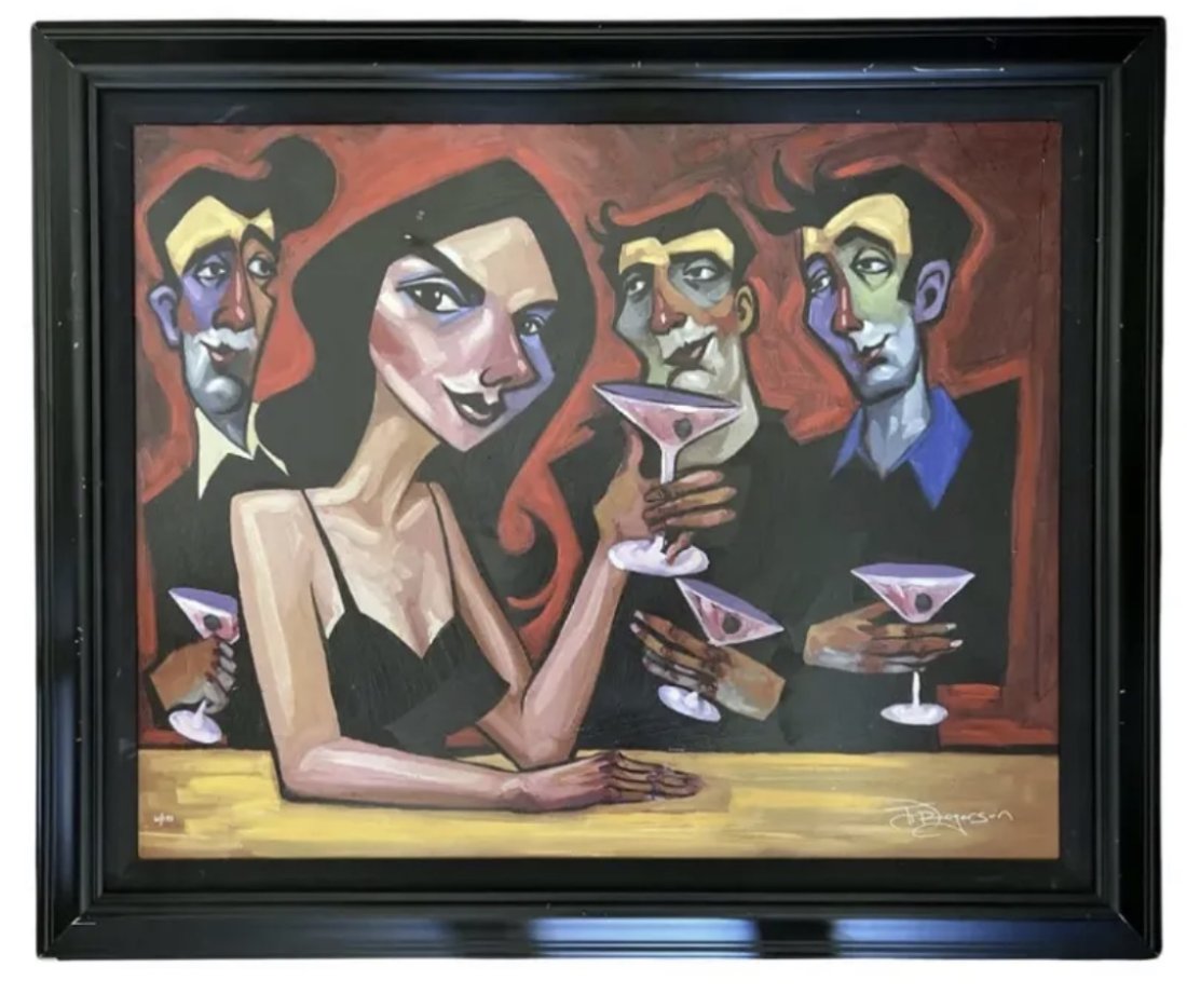 TIM ROGERSON MIDNIGHT MARTINIS GICLEE ON CANVAS (1 of 4)